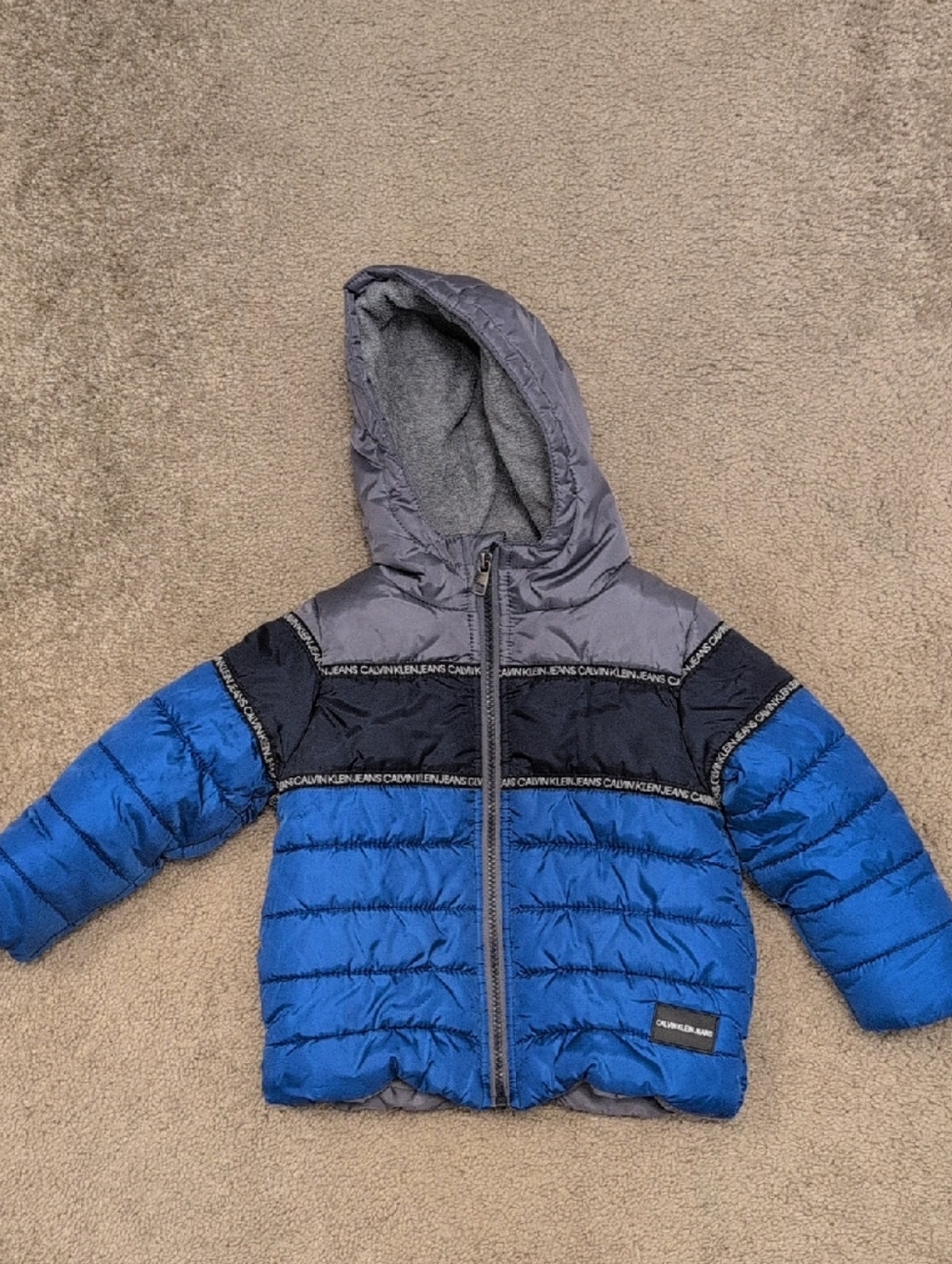 Calvin Klein 2t Puffer Jacket - Blue, Navy & Gray